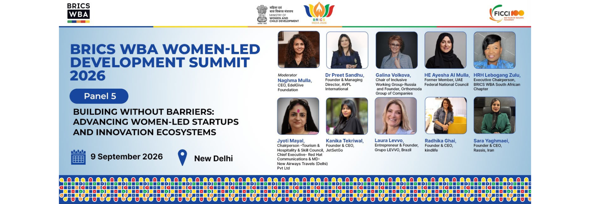 BRICS WBA Session V: Building Without Barriers: Advancing Women-Led Startups and Innovation Ecosystems